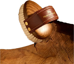 Horseware Signature Pferdegesichts-Bürste mit Wolle in Gold und Braun – Bild 1 von 1