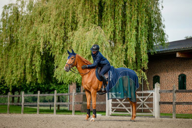 Horseware Signature Sport Cooler Abschwitzdecke für Pferde in Blau und Grün aus Polyester – Bild 1 von 8