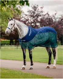 Horseware Signature Sport Cooler Fliegen- und Abschwitzdecke für Pferde in Blau und Grün 145 cm - 1 Stk. – Bild 1 von 13