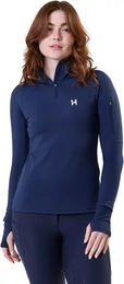 Horseware Stride Damen Reitshirt mit Reißverschluss Blau Winter Grösse M – Bild 1 von 1