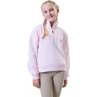 Produktbild von Horseware Vitality Reitshirt Halb-Zip für Mädchen aus Baumwolle Rosa