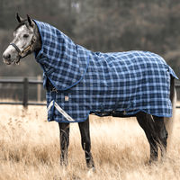 Produktbild von Horseware Weidedecke Rhino Plus Turnout 450g für Pferde Größe 160 Navy Check