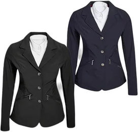 Produktbild von Horseware Wettkampfjacke Damen aus Polyester wasserabweisend Blau Schwarz XL