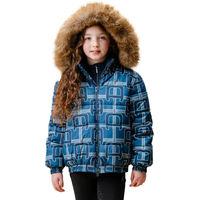 Produktbild von Horseware Zia Alessandro Albanese Reitjacke für Mädchen mit Kapuze wasserdicht Blau Winter