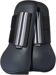 Horze Adepto Pferde Gamaschen aus Neopren Schwarz Pony 2er Set – Bild 1 von 9