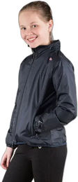 Produktbild von Horze Alexa Club-Reitjacke für Mädchen aus wasserdichtem Polyester in Blau oder Schwarz Größe 146/152