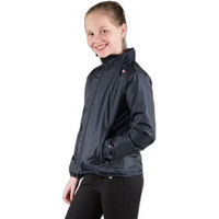 Produktbild von Horze Alexa Club-Reitjacke für Mädchen aus wasserdichtem Polyester in Blau oder Schwarz Größe 146/152