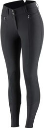 Produktbild von Horze Angelina Reithose für Damen mit Stretchleder-Bananen in Schwarz
