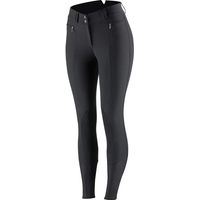 Produktbild von Horze Angelina Reithose für Damen mit Stretchleder-Bananen in Schwarz