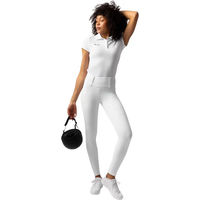 Produktbild von Horze Anya Reitleggings Damen mit Vollbesatz Weiß Größe 38
