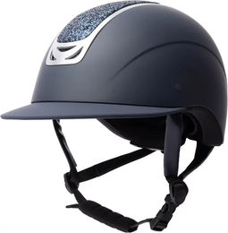 Horze Arix II Crystal Reithelm für Damen in Blau mit Kristallverzierung und Memory Foam Größe 58/60 – Bild 1 von 6