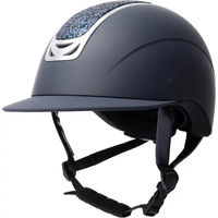 Produktbild von Horze Arix II Crystal Reithelm für Damen in Blau mit Kristallverzierung und Memory Foam Größe 58/60