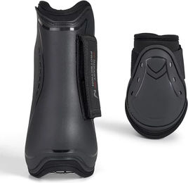 Produktbild von Horze Armour Airflow Vordergamaschen Set aus Neopren für Pferde in Schwarz und Silber