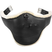 Produktbild von Horze Atlanta Stollenschutz-Sattelgurt mit Fleecefutter und künstlichem Lammfell Schwarz 130 cm