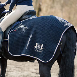 Horze B Vertigo Concord Nierendecke für Pferde Trainingsdecke dreilagig Dunkelnavy Blau Größe L – Bild 1 von 6