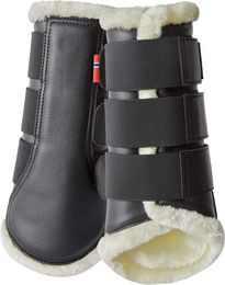 Horze B Vertigo Gummistiefel für Pferde fleecegefüttert schwarz Größe XL – Bild 1 von 3