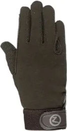 Produktbild von Horze Basic Reithandschuhe Polygrip aus Baumwolle Unisex Schwarz Braun Größe M