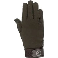 Produktbild von Horze Basic Reithandschuhe Polygrip aus Baumwolle Unisex Schwarz Braun Größe S