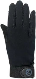 Produktbild von Horze Basic Reithandschuhe Polygrip Unisex Schwarz Baumwolle XS
