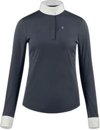 Produktbild von Horze Blaire Reit-Poloshirt für Damen in Weiß Blau oder Schwarz Größe 40