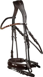 Produktbild von Horze Clermont Anatomisches Netz für Pferde aus Leder Braun Full