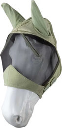 Produktbild von Horze Comfort Fliegenmaske für Pferde aus Fleece in Grün Größe L