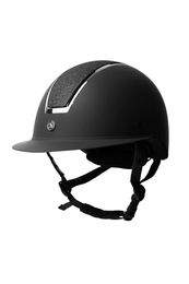Horze Damen Reithelm Monarch Metallic Glitzer Schwarz CE EN 1384:2023 größenverstellbar 52-54 – Bild 1 von 5
