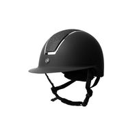 Produktbild von Horze Damen Reithelm Monarch Metallic Glitzer Schwarz CE EN 1384:2023 größenverstellbar 52-54