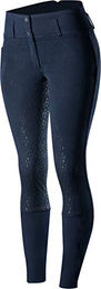 Horze Damen Reithose Daniela High Waist Stretch Vollbesatz mit Silikon Druck Blau Größe 40 – Bild 1 von 3