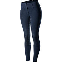 Produktbild von Horze Damen Reithose Daniela High Waist Stretch Vollbesatz mit Silikon Druck Blau Größe 40