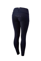 Horze Damen Reithose Daniela High Waist Stretch Vollbesatz mit Silikon Druck Blau Größe 34 – Bild 1 von 7