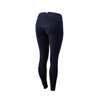 Produktbild von Horze Damen Reithose Daniela High Waist Stretch Vollbesatz mit Silikon Druck Blau Größe 34