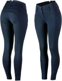 Horze Damen Reithose Daniela High Waist Stretch Vollbesatz mit Silikon Druck Blau Größe 42 – Bild 1 von 7