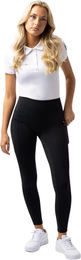 Horze Damen Reitleggings Gillian Reithose mit Silikonvollbesatz und Handytasche Schwarz Größe 34 – Bild 1 von 9