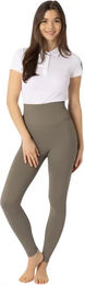 Horze Damen Reitleggings Janine nahtlos mit Vollbesatz und Handytasche Braun M-L – Bild 1 von 7