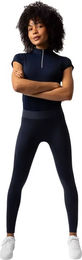 Horze Damen Reitleggings Maia Reithose mit Full Grip und Handytasche Blau Größe 38 – Bild 1 von 7