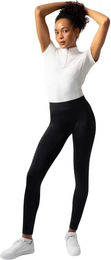 Horze Damen Reitleggings Maia Reithose mit Full Grip und Handytasche Schwarz Größe 42 – Bild 1 von 9