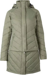 Horze Damen Reitparka Aurora Winterreitjacke mit abnehmbarem Rock wasserabweisend Grün Größe 36 – Bild 1 von 9