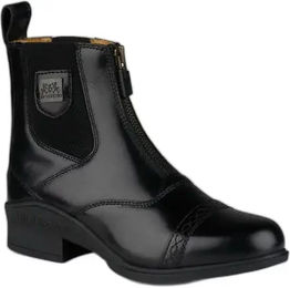 Horze Damen Reitstiefel aus Leder mit Reißverschluss Schwarz Größe 41 – Bild 1 von 8