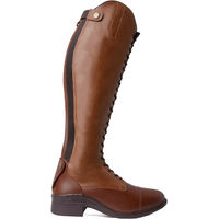 Produktbild von Horze Damen Reitstiefel aus Leder mit Schnürung und Reißverschluss Braun Größe 39
