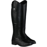 Produktbild von Horze Damen Reitstiefel Rover aus Kunstleder mit Silikonbesatz und Schnürung Schwarz Größe 42