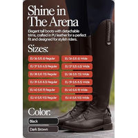 Produktbild von Horze Damen Reitstiefel Verona Turnierstiefel aus Kunstleder Braun Größe 39