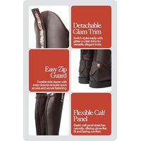 Produktbild von Horze Damen Reitstiefel Verona Turnierstiefel aus Kunstleder Braun Größe 40