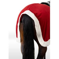 Produktbild von Horze Deckenreiten für Pferde Weihnachtsdesign Rot Größe M