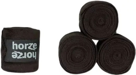 Produktbild von Horze Embrace Gamaschen aus Fleece für Pferde in Schwarz und Braun
