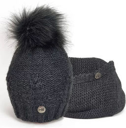 Produktbild von Horze Estera Winterset aus Fleece für Damen mit Mütze und Schal