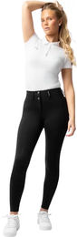 Horze Evelyn Reitleggings Damen mit Vollbesatz und Silikon-Grip Schwarz Größe 40 – Bild 1 von 9