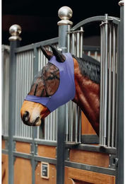 Horze Fliegenmaske für Pferde und Ponys aus Polyester in Lila oder Blau – Bild 1 von 2