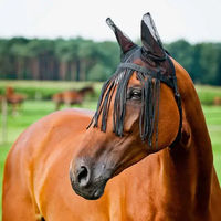 Produktbild von Horze Fliegenmaske für Pferde und Ponys mit Ohrenschutz Schwarz XL
