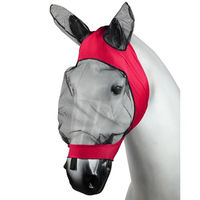 Produktbild von Horze Fliegenmaske mit Ohren für Pferde und Ponys in Rosa für Vollblut